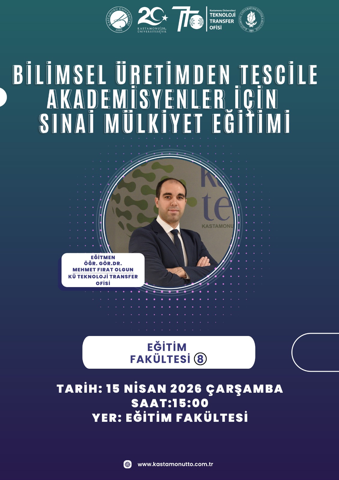 Üniversitemiz TTO Patent Destek Ofisi Tarafından Fakültemizde Sinai Mülkiyet Eğitimi Programı Düzenlendi
