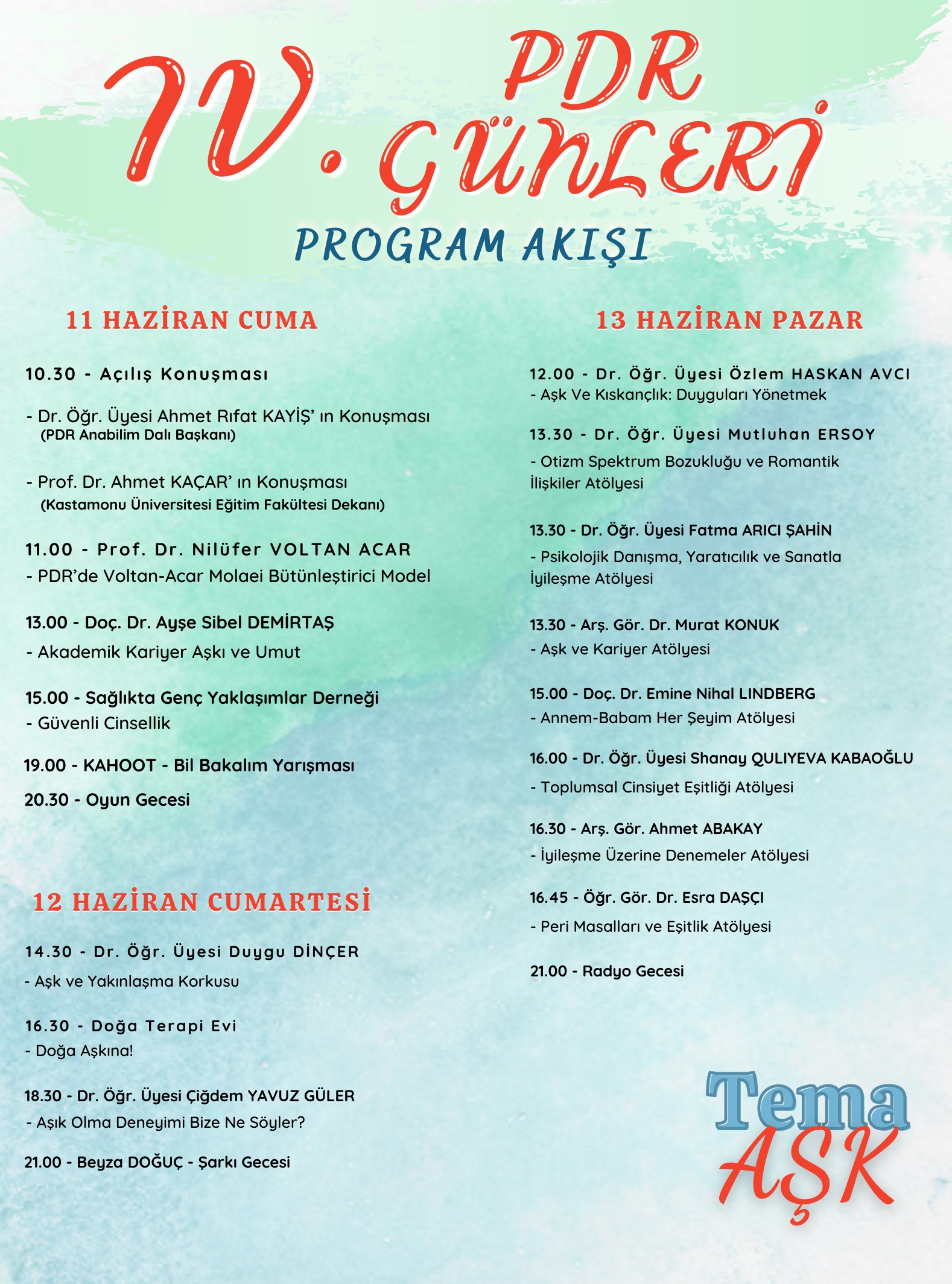 VI. PDR Günleri Program