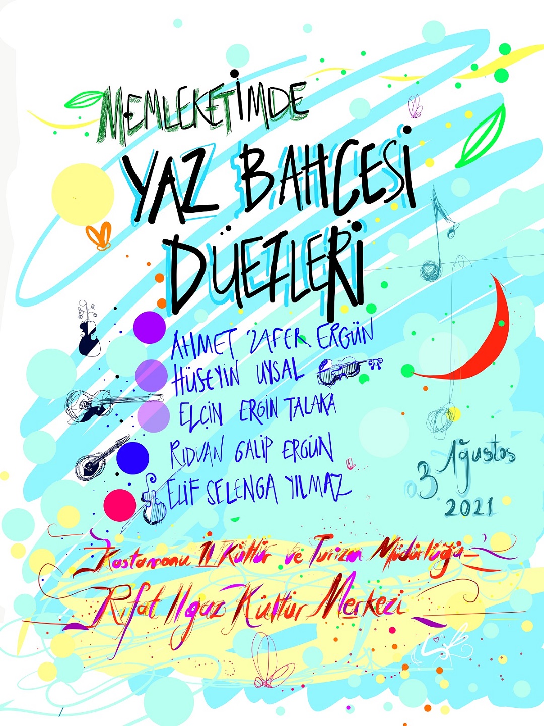 Konser Afişi Baskı Hüseyin UYSAL küçük boyutlu