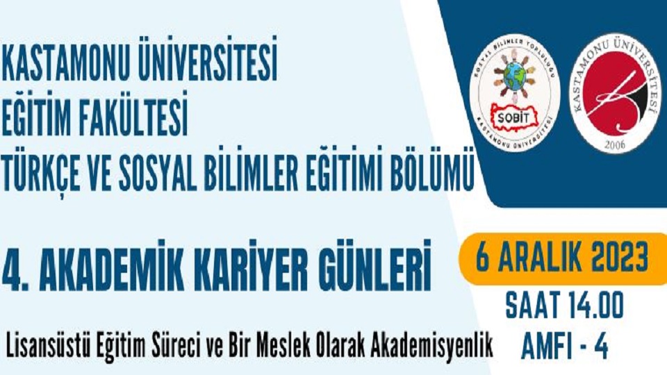 Türkçe ve Sosyal Bilimler Eğitimi Bölümü 4. Akademik Kariyer Günleri Etkinliği Gerçekleştirildi