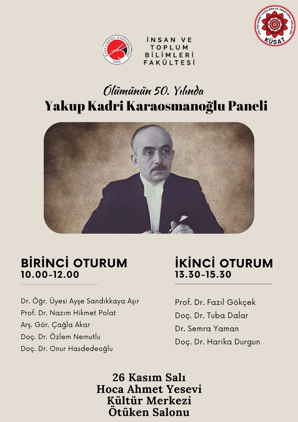 Ölümünün 50. Yılında Yakup Kadri Karaosmanoğlu Paneli