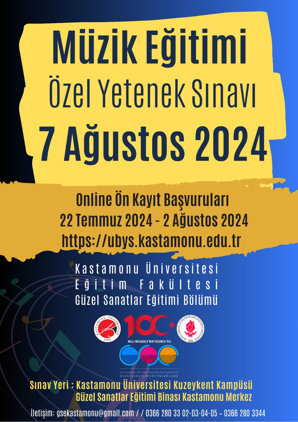 Müzik Eğitimi Özel Yetenek Sınavı