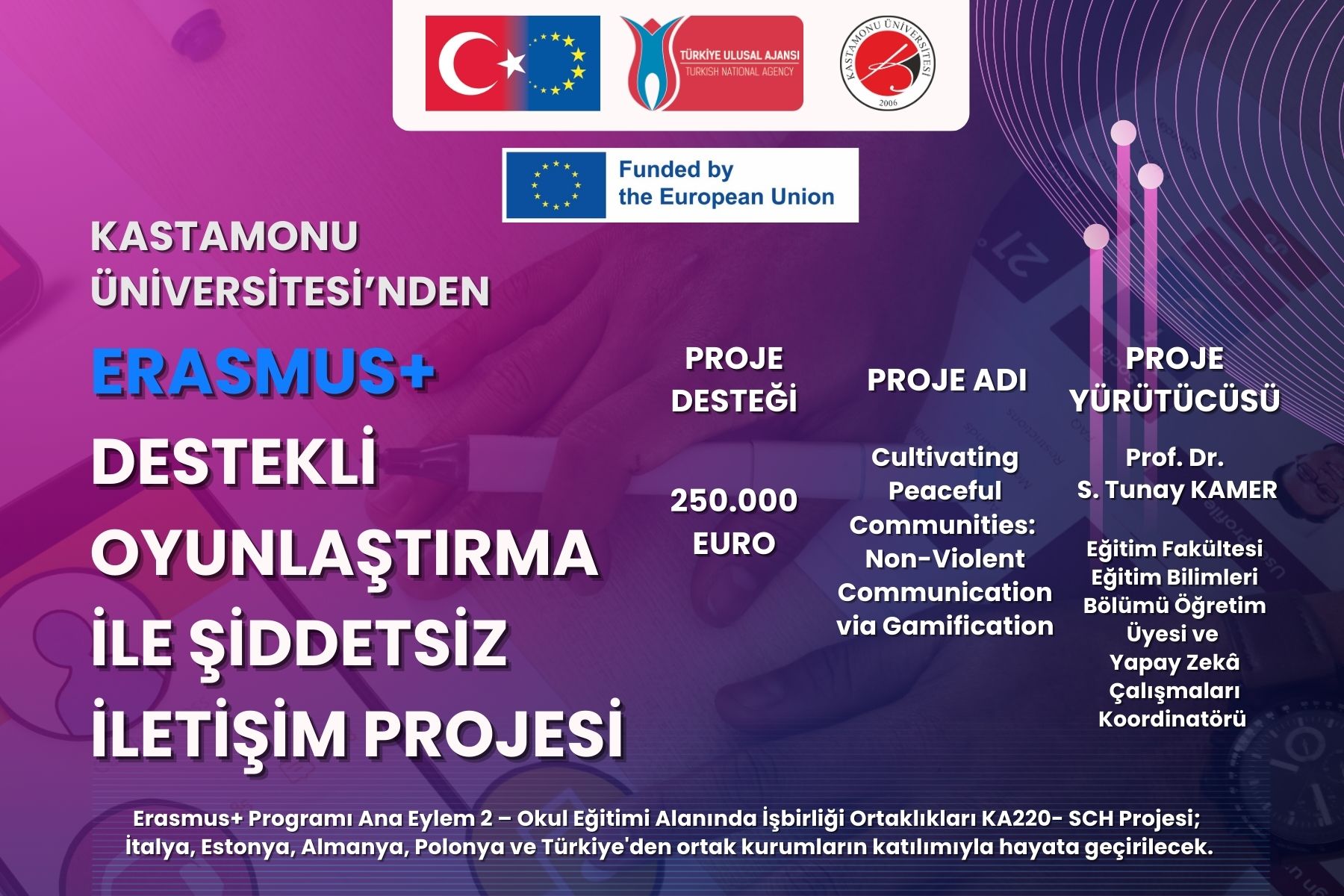 Kastamonu Üniversitesi’nden Erasmus+ Destekli Oyunlaştırma ile Şiddetsiz İletişim Projesi