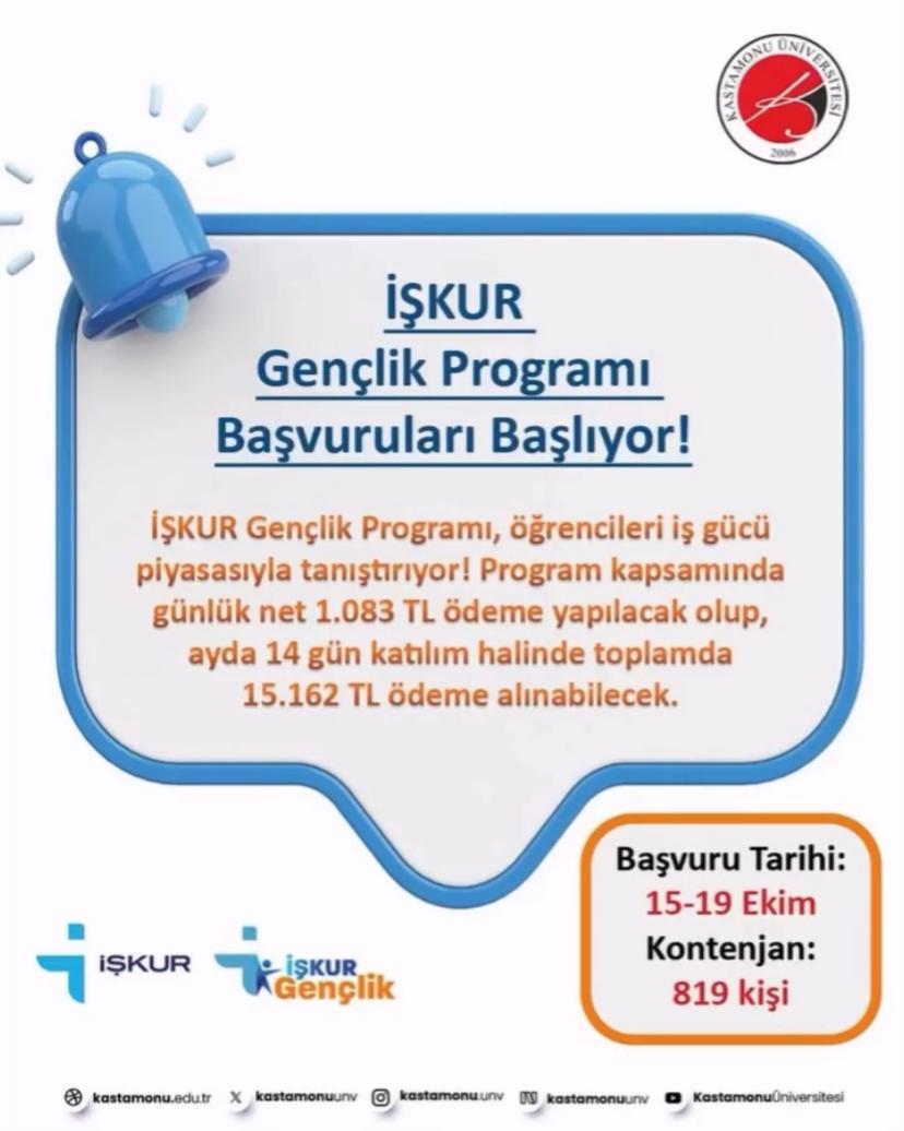 İŞKUR Gençlik Programı Başvuruları Başladı!
