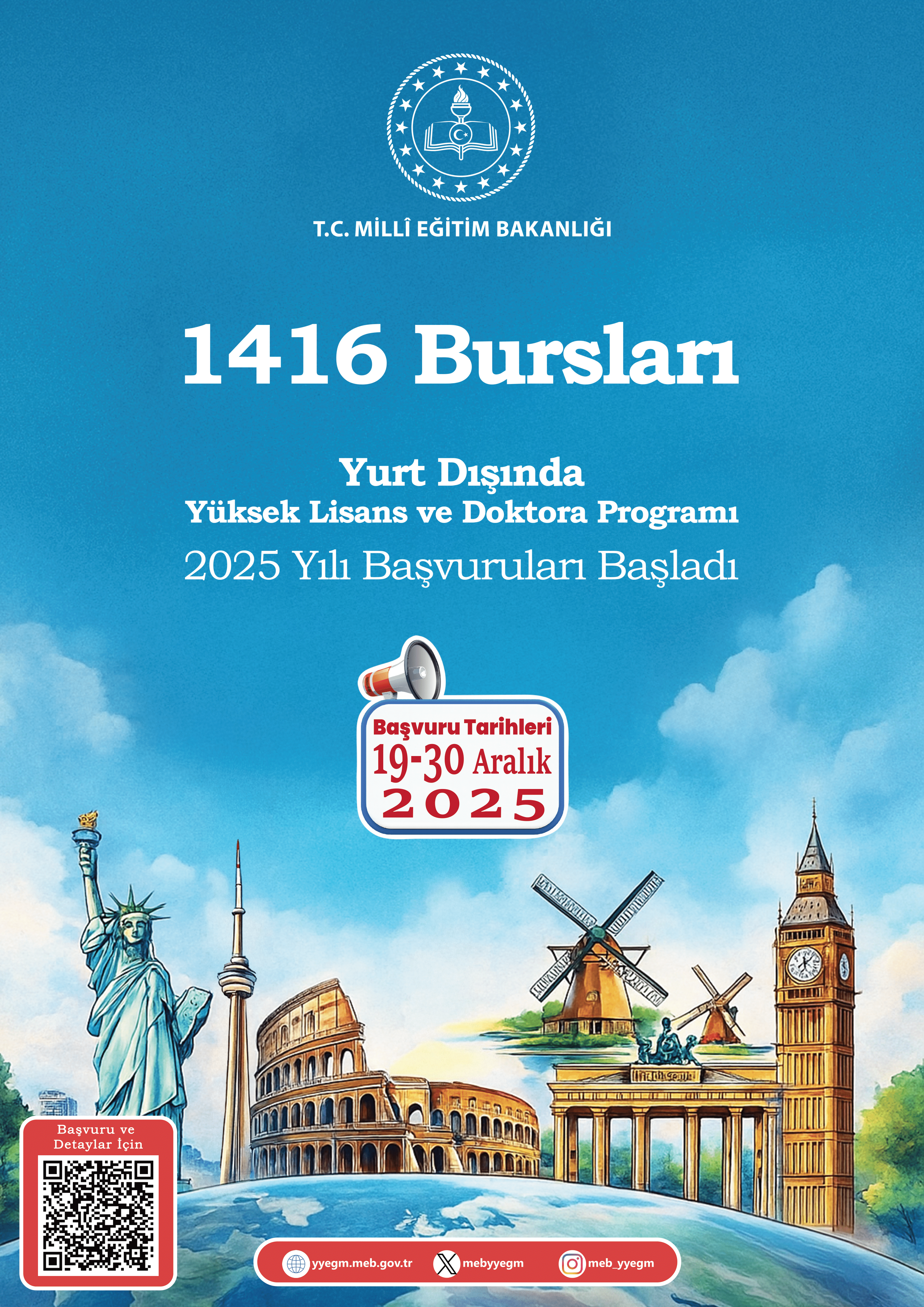 2025 Yılı 1416 Bursları Tanıtım Afişi