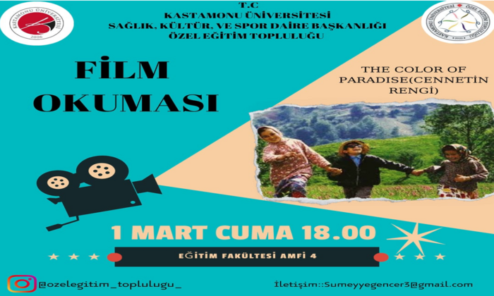 Öğrenci Topluluğumuzdan Özel Gereksinimli Bireylere Yönelik Film Okuma Etkinliği