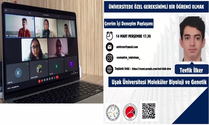 Öğrenci Topluluğumuzdan Çevrim İçi Deneyim Paylaşımı Etkinliği