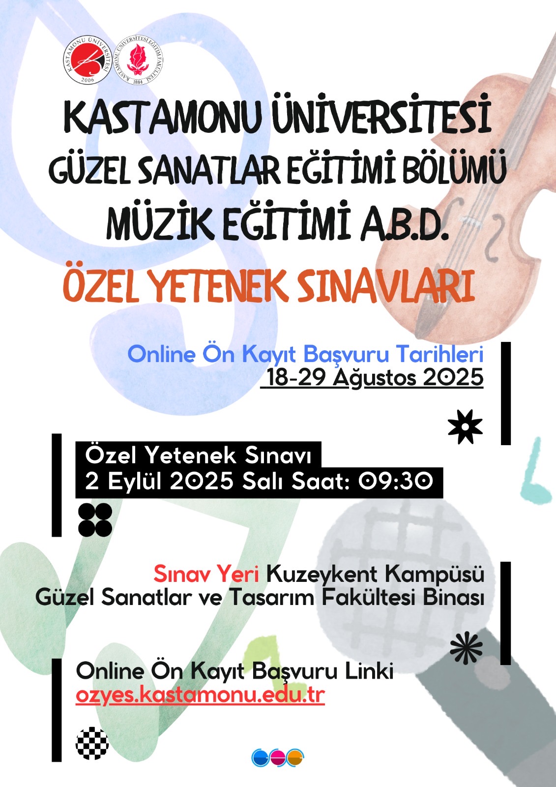 Müzik Eğitimi Özel Yetenek Sınavı Başvuruları Başlıyor!