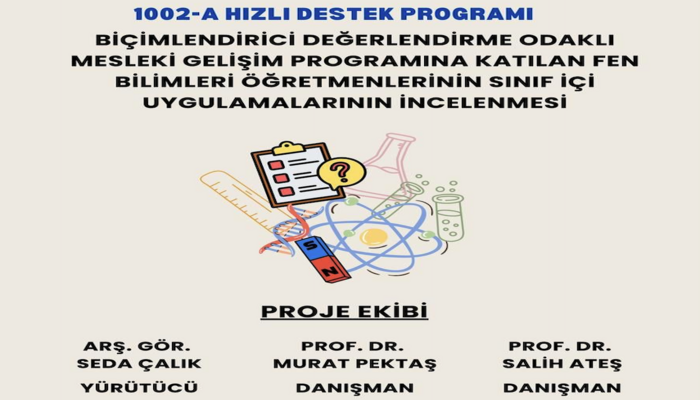 Arş. Gör. Seda Çalık ve Prof. Dr. Murat Pektaş’tan TÜBİTAK 1002 Projesi Başarısı